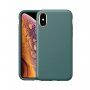 Odporen etui s teksturo usnja za iPhone X / XS - zelena