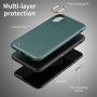 Odporen etui s teksturo usnja za iPhone X / XS - zelena