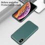 Odporen etui s teksturo usnja za iPhone X / XS - zelena