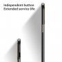 Odporen etui s teksturo usnja za iPhone 13 Pro - črna