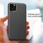 Odporen etui s teksturo usnja za iPhone 11 Pro - črna