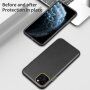 Odporen etui s teksturo usnja za iPhone 11 Pro - črna