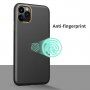 Odporen etui s teksturo usnja za iPhone 11 Pro - črna