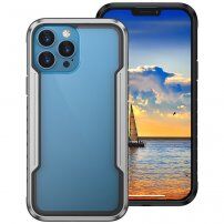 Odporen kovinski Armor etui za iPhone 13 Pro Max - siva