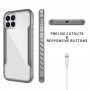 Izjemno trpežen ovitek s prozorno zadnjo stranjo in kovinskim okvirjem za iPhone 12 Pro Max - siva