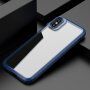 Odporen prozoren etui s teksturo karbona za iPhone XS Max - modro