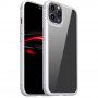 Odporen prozoren etui s teksturo karbona za iPhone 11 Pro Max - bela