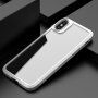 Odporen prozoren etui s teksturo karbona za iPhone XS Max - bela