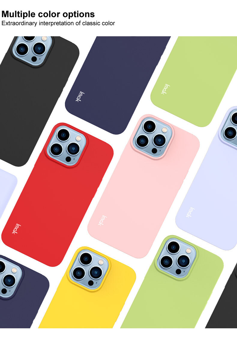 Imak mehak in odporen ovitek za iPhone 13 Pro - vijolična