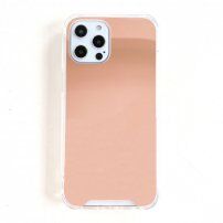 Ovitek z zrcalno površino za iPhone 13 Pro - roza-zlato