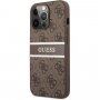 Guess 4G Printed Stripe ovitek za iPhone 13 Pro - rjava