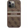 Guess 4G Printed Stripe ovitek za iPhone 13 Pro - rjava