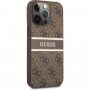 Guess 4G Printed Stripe ovitek za iPhone 13 Pro - rjava