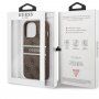 Guess 4G Printed Stripe ovitek za iPhone 13 Pro - rjava