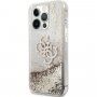 Guess Big 4G Liquid Glitter Gold ovitek za iPhone 13 Pro - zlati