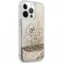Guess Big 4G Liquid Glitter Gold ovitek za iPhone 13 Pro - zlati