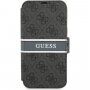 Guess 4G Printed Stripe flip etui za iPhone 13 mini - siva