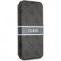 Guess 4G Printed Stripe flip etui za iPhone 13 mini - siva