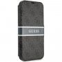 Guess 4G Printed Stripe flip etui za iPhone 13 Pro - siva