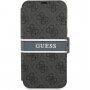 Guess 4G Printed Stripe flip etui za iPhone 13 Pro Max - siva