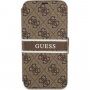 Guess 4G Printed Stripe flip etui za iPhone 13 - rjava
