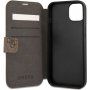 Guess 4G Printed Stripe flip etui za iPhone 13 - rjava