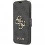 Guess 4G Metal Logo flip ovitek za iPhone 13 mini - siva