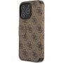 Guess 4G Metal Logo flip ovitek za iPhone 13 Pro Max - rjava