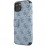 Guess 4G Metal Logo flip ovitek za iPhone 13 mini - modro