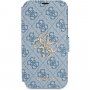 Guess 4G Metal Logo flip ovitek za iPhone 13 Pro Max - modro