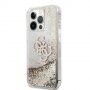 Guess Big 4G Liquid Glitter Gold ovitek za iPhone 13 Pro - zlati