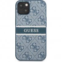 Guess 4G Printed Stripe ovitek za iPhone 13 - modro