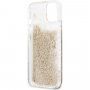 Guess Big 4G Liquid Glitter Gold ovitek za iPhone 13 - zlati