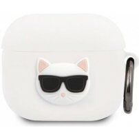 Karl Lagerfeld Choupette Head silikonski ovitek za AirPods 3 - bela