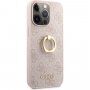 Guess 4G Ring ovitek z naprstnikom za iPhone 13 Pro Max - roza