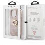 Guess 4G Ring ovitek z naprstnikom za iPhone 13 Pro Max - roza