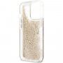 Guess Big 4G Liquid Glitter Gold ovitek za iPhone 13 Pro Max - zlati