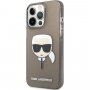 Karl Lagerfeld Full Glitter Karl Head ovitek za iPhone 13 Pro Max - črna