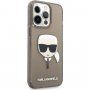 Karl Lagerfeld Full Glitter Karl Head ovitek za iPhone 13 Pro Max - črna
