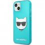 Karl Lagerfeld Choupette Head ovitek za iPhone 13 mini - turkizna