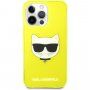 Karl Lagerfeld Choupette Head ovitek za iPhone 13 Pro Max - neonsko rumena
