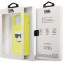Karl Lagerfeld Choupette Head ovitek za iPhone 13 Pro Max - neonsko rumena
