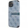 Guess 4G Printed Stripe flip etui za iPhone 13 mini - modro
