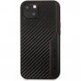AMG Carbon Effect ovitek s teksturo karbonskih vlaken za iPhone 13 - črna