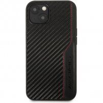AMG Carbon Effect ovitek s teksturo karbonskih vlaken za iPhone 13 - črna
