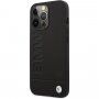 BMW Leather Hot Stamp ovitek za iPhone 13 Pro Max - črna