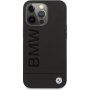 BMW Leather Hot Stamp ovitek za iPhone 13 Pro Max - črna