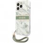Guess Marble Stripe ovitek za iPhone 13 Pro Max - zelena