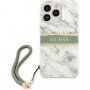 Guess Marble Stripe ovitek za iPhone 13 Pro Max - zelena
