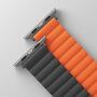 UNIQ Revix obojestranski trakec za Apple Watch Ultra 49mm / 46mm / 45mm / 44mm / 42mm - sivo-oranžen